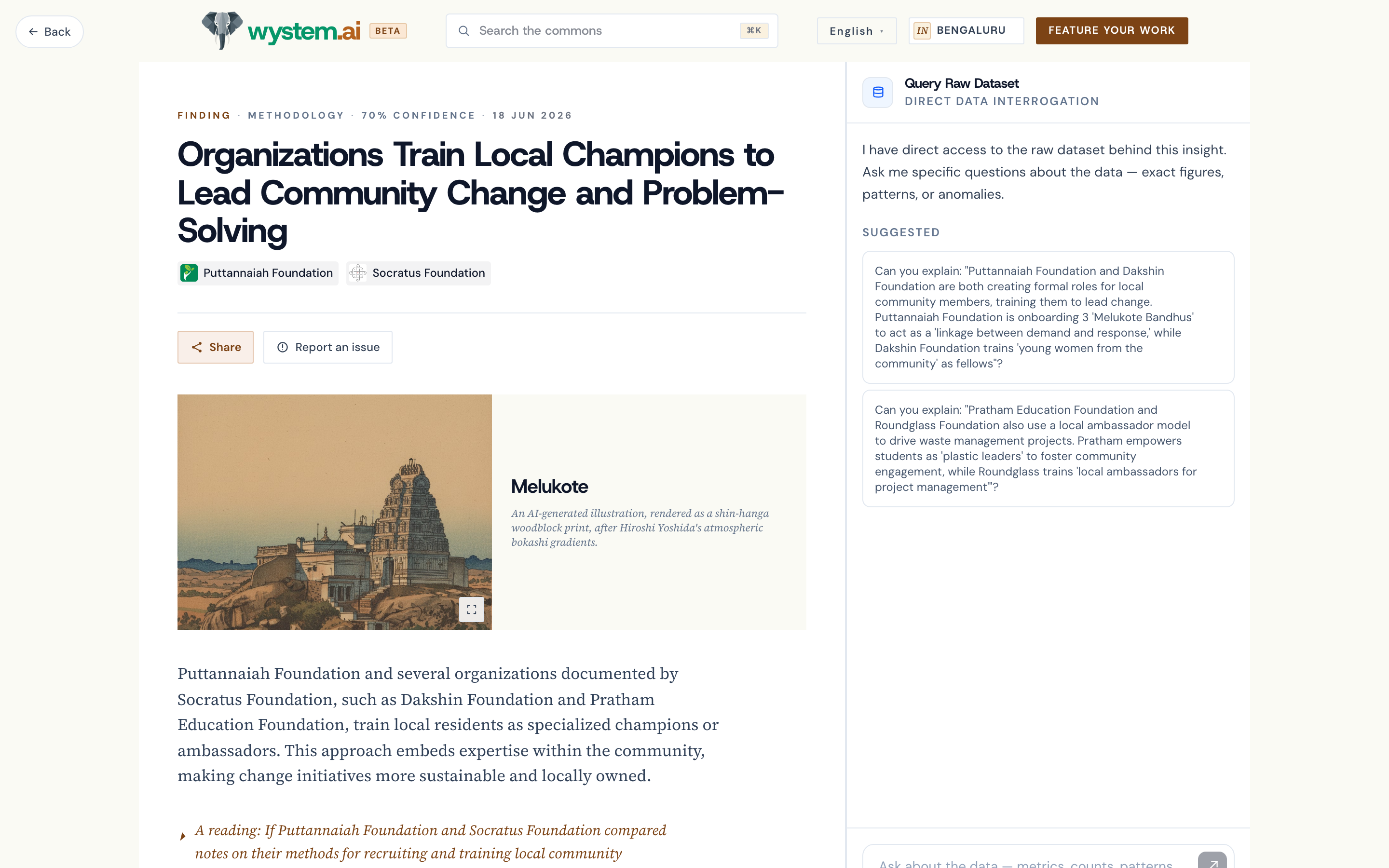 A cross-org finding: training local champions