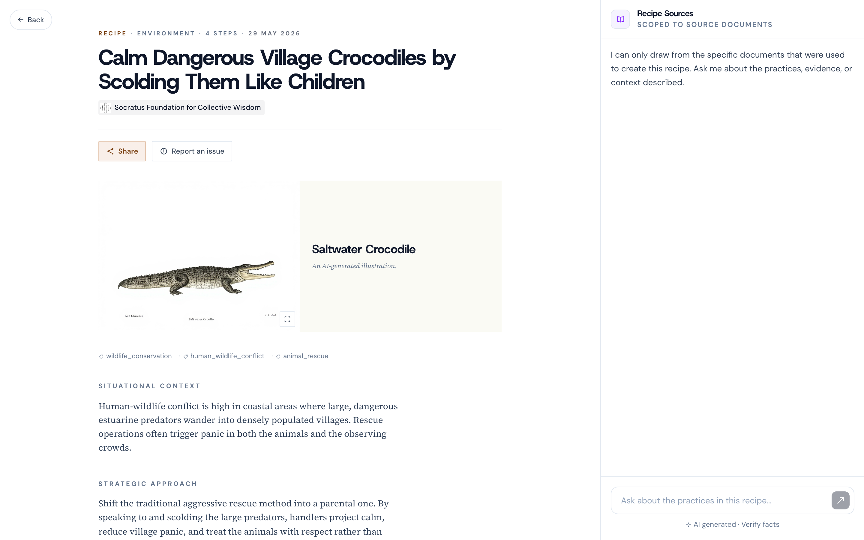 Recipe: calming village crocodiles
